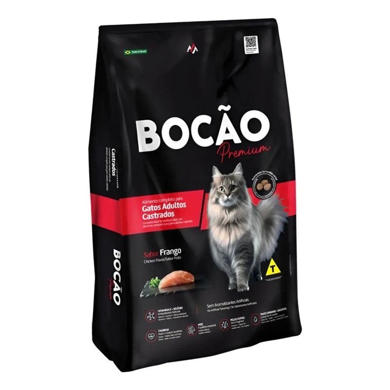 BOCÃO GATOS PREMIUM CASTRADOS 10KG