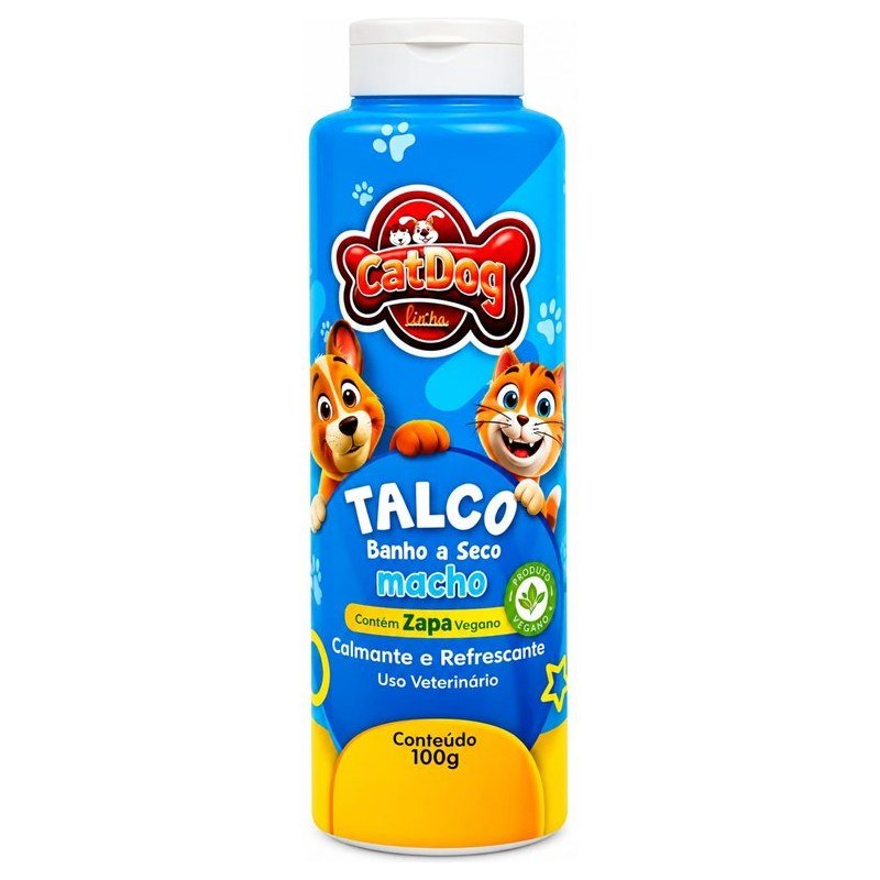 CATDOG & CIA. TALCO BANHO A SECO MACHO 100G