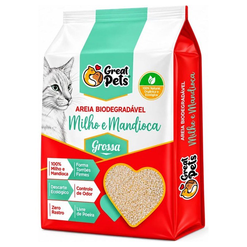 GREAT PETS MILHO E MANDIOCA GROSSA 2KG