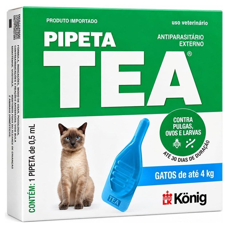 K&Ouml;NIG PIPETA TEA GATOS AT&Eacute; 4KG