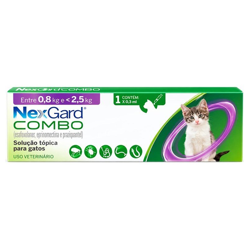 NEXGARD COMBO GATOS 0,8 A 2,5KG