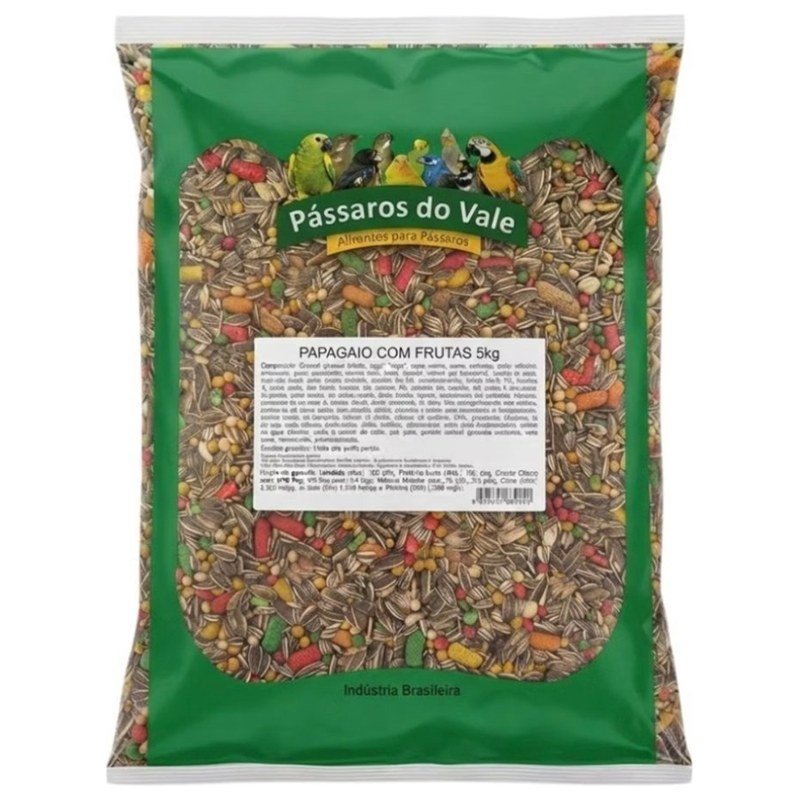 P&Aacute;SSAROS DO VALE PAPAGAIO COM FRUTAS 5KG