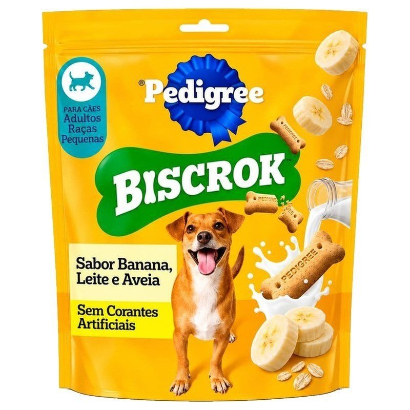 PEDIGREE BISCROK BANANA, LEITE E AVEIA 500G