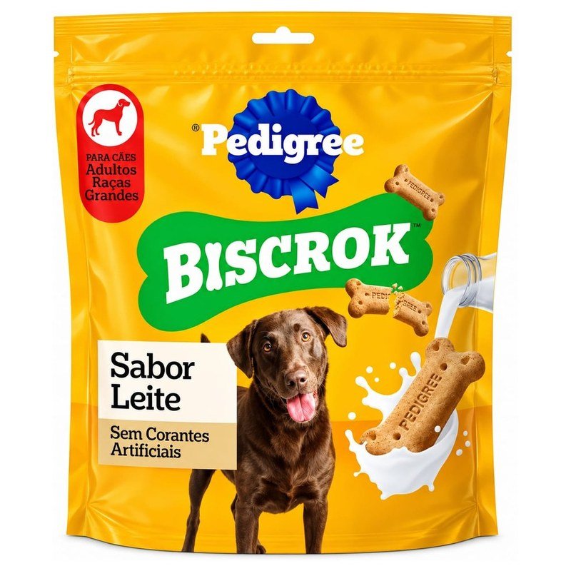 PEDIGREE BISCROK SABOR LEITE RAÇAS GRANDES 500G