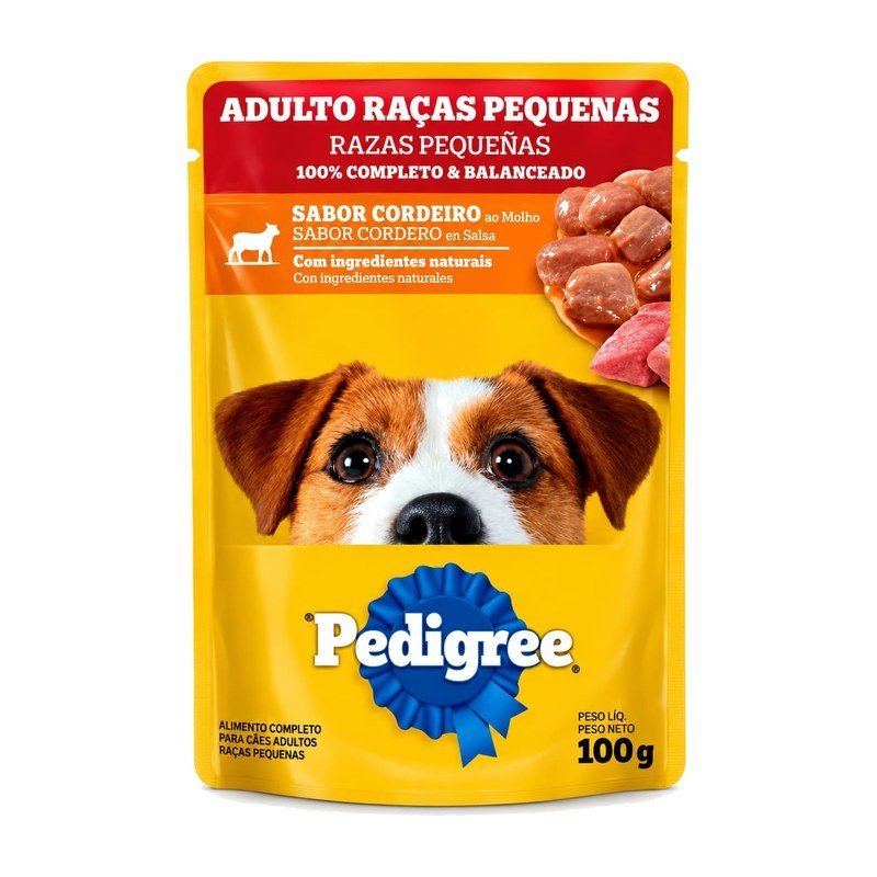 PEDIGREE SACH&Ecirc; ADULTO RA&Ccedil;AS PEQUENAS CORDEIRO 100G