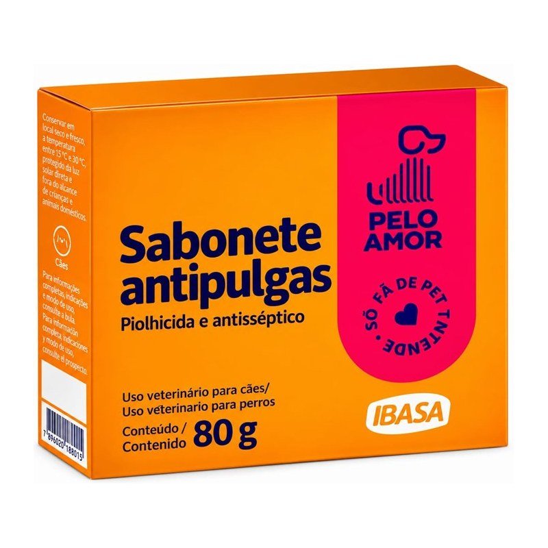 PELO AMOR SABONETE ANTIPULGAS PIOLHICIDA E ANTISS&Eacute;PTICO 80G