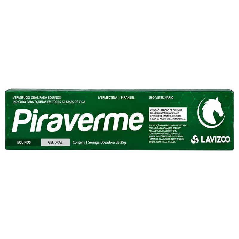 PIRAVERME IVERMECTINA PIRANTEL EQUINOS 25G
