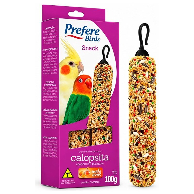 PREFERE BIRDS SNACK EM BASTÃO GIRASSOL 100G