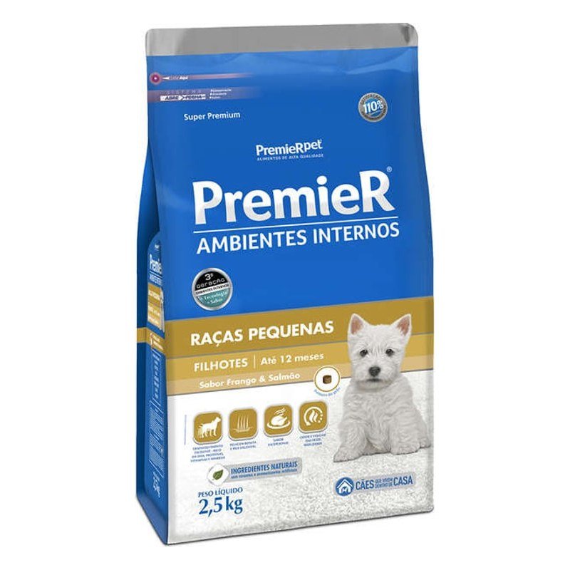 PREMIER AMBIENTES INTERNOS FILHOTES FRANGO E SALMÃO 2,5KG