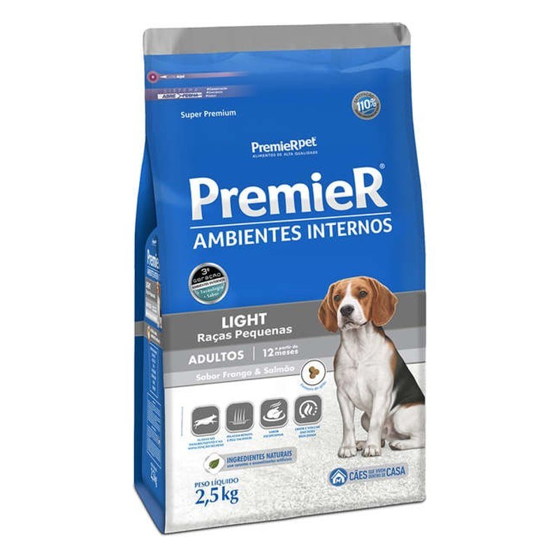 PREMIER AMBIENTES INTERNOS LIGHT FRANGO E SALMÃO 2,5KG
