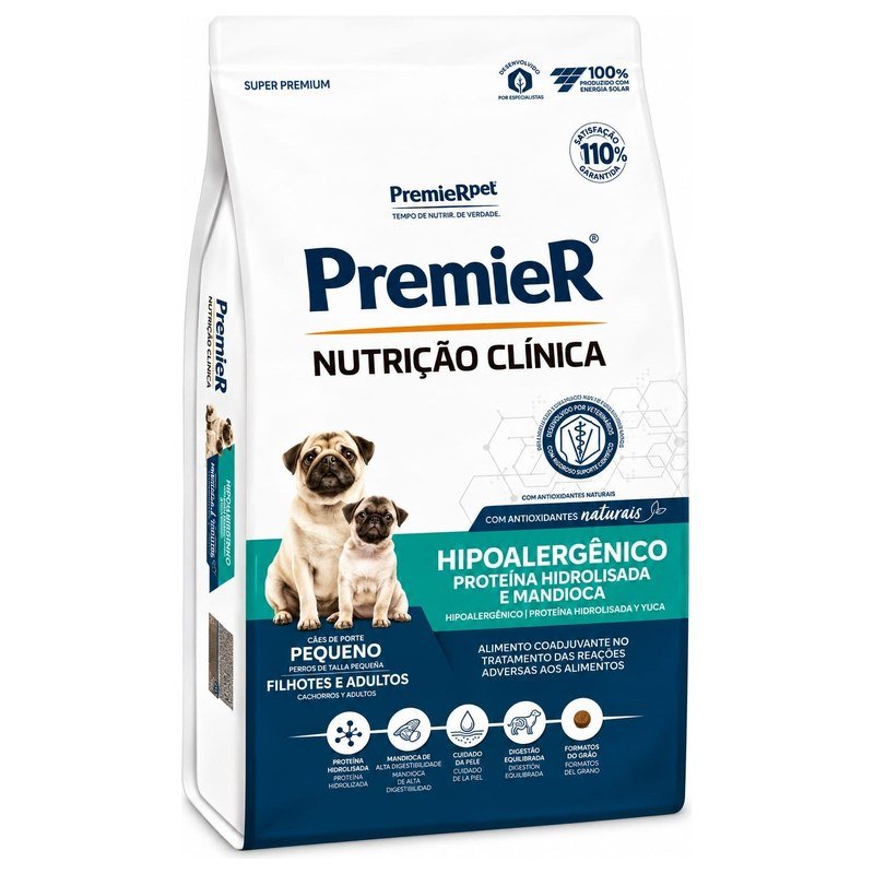 PREMIER NUTRIÇÃO CLÍNICA HIPOALERGÊNICO PROTEÍNA HIDROLISADA E MANDIOCA 2KG