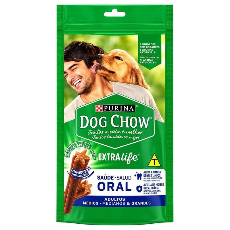 DOG CHOW EXTRA LIFE SAÚDE ORAL MÉDIOS & GRANDES 80G