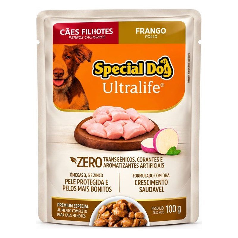 SPECIAL DOG ULTRALIFE SACH&Ecirc; FILHOTES FRANGO 100G